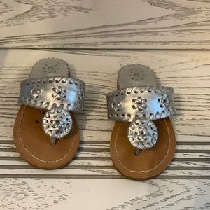 Jack Rogers- silver toddler size 7